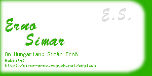 erno simar business card